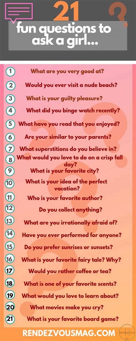 what to ask a girl|The Best Questions to Ask Girls, from Family to Travel .